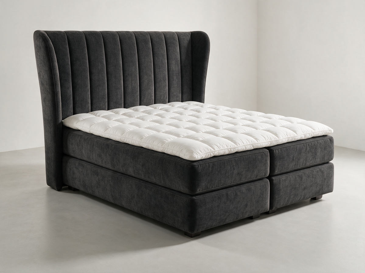 Ron Lion London Boxspringbett in Royal Graphite