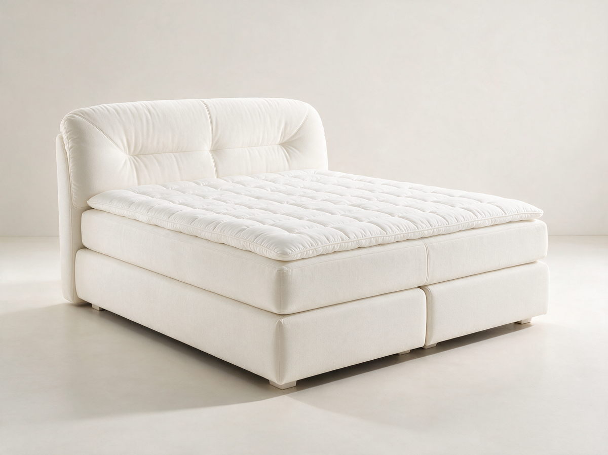 Ron Lion Brighton Boxspringbett in Pearl