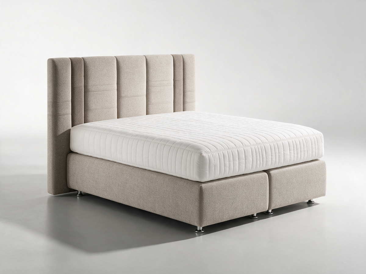 Ron Lion Milano Boxspringbett in Warm Greige
