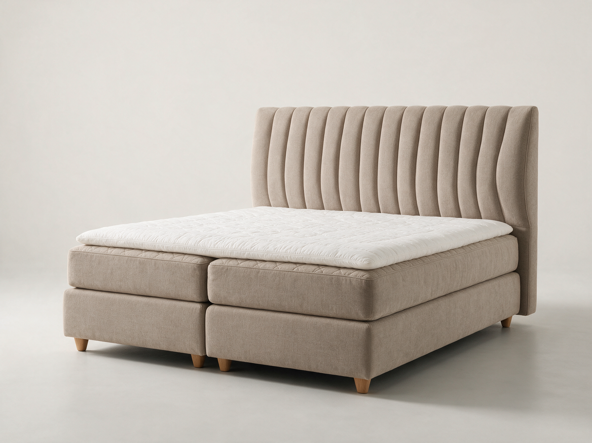 Ron Lion Malmö Boxspringbett in Warm Greige