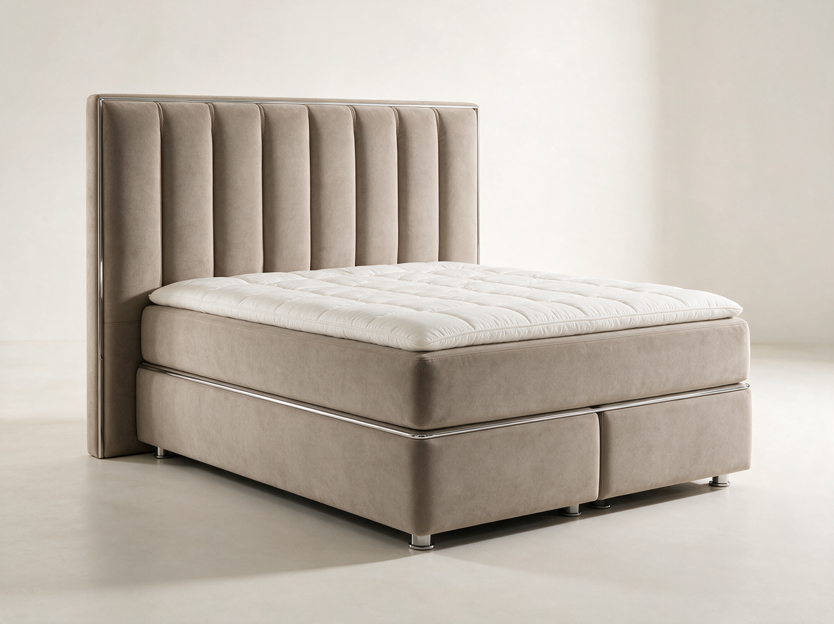 Ron Lion Monte Carlo VIP Boxspringbett in Warm Greige