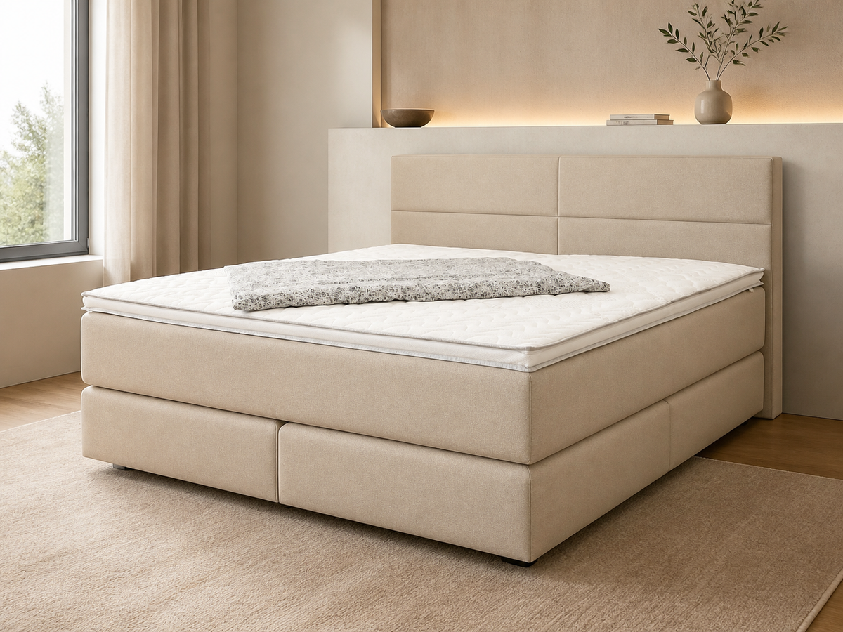Ron Lion Kopenhagen Boxspringbett in Sandbeige