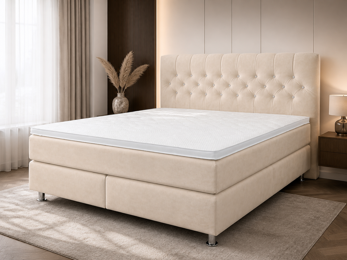 Ron Lion Savoy VIP Boxspringbett in Champagner