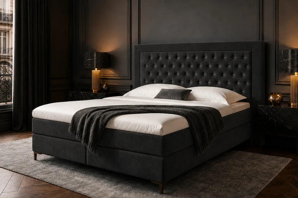 Ron Lion Boxspringbett Paris in Graphit
