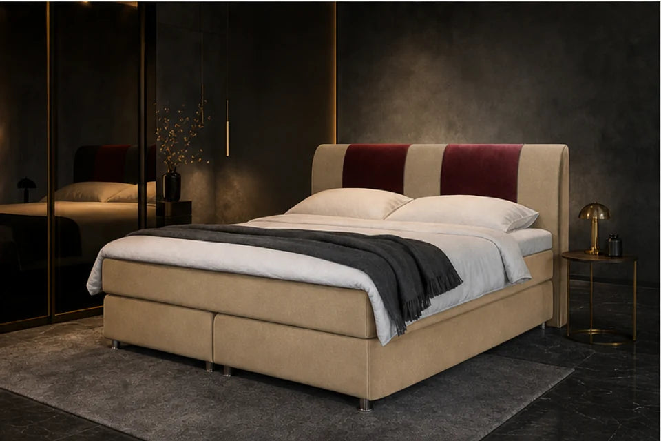Ron Lion Boxspringbett Hagen in Sand