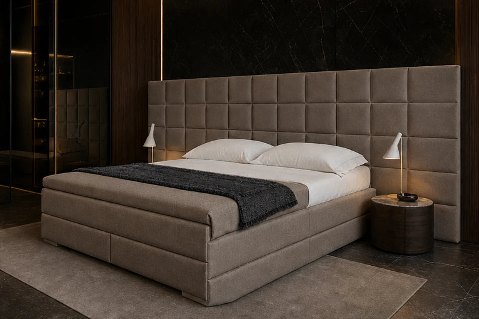 Ron Lion Boxspringbett King in Greige