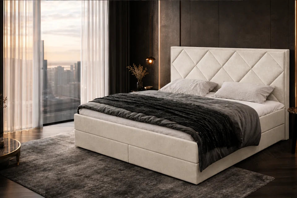 Ron Lion Boxspringbett New York in Pearl