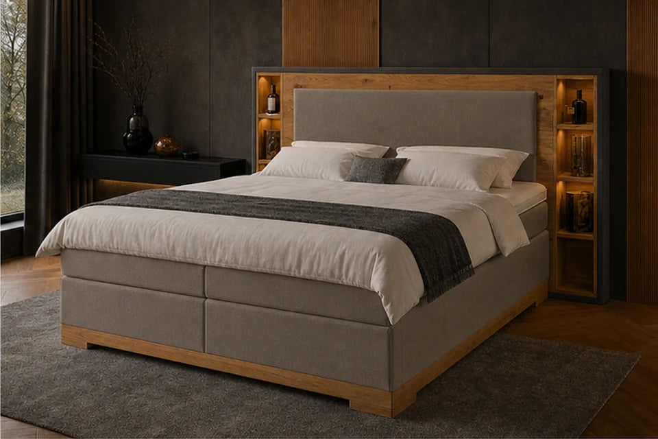 Ron Lion Boxspringbett Oslo in Greige