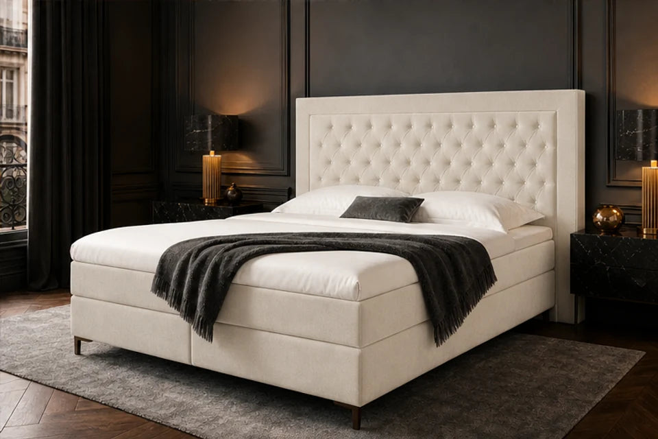 Ron Lion Boxspringbett Paris in Pearl