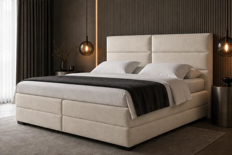 Ron Lion Boxspringbett Rom VI in Pearl