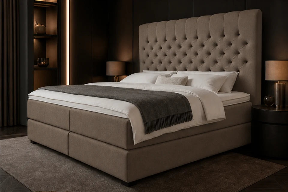 Ron Lion Boxspringbett Savoy VIP in Greige