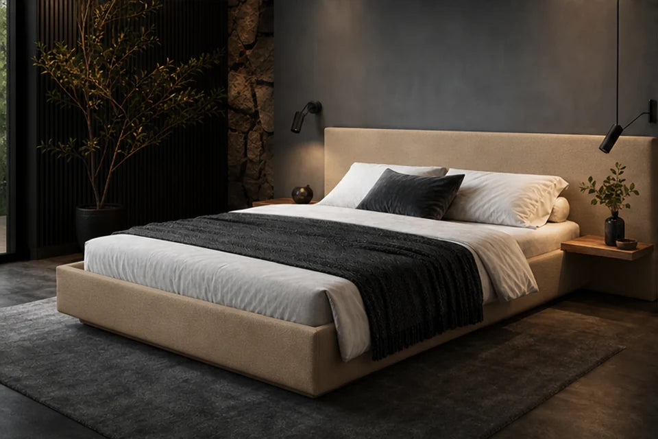Ron Lion Boxspringbett Stockholm in Sand