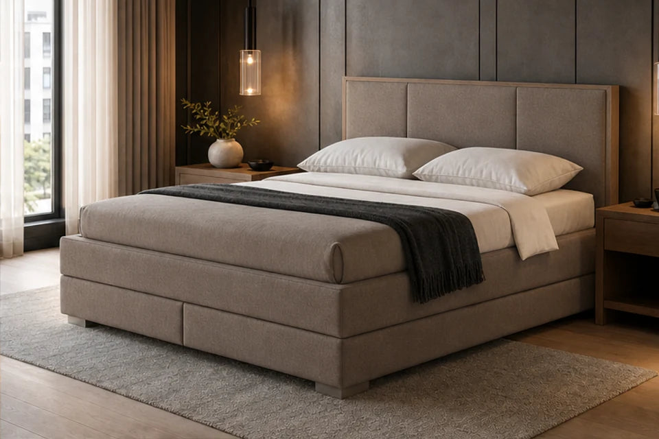 Ron Lion Boxspringbett Vincent in Greige