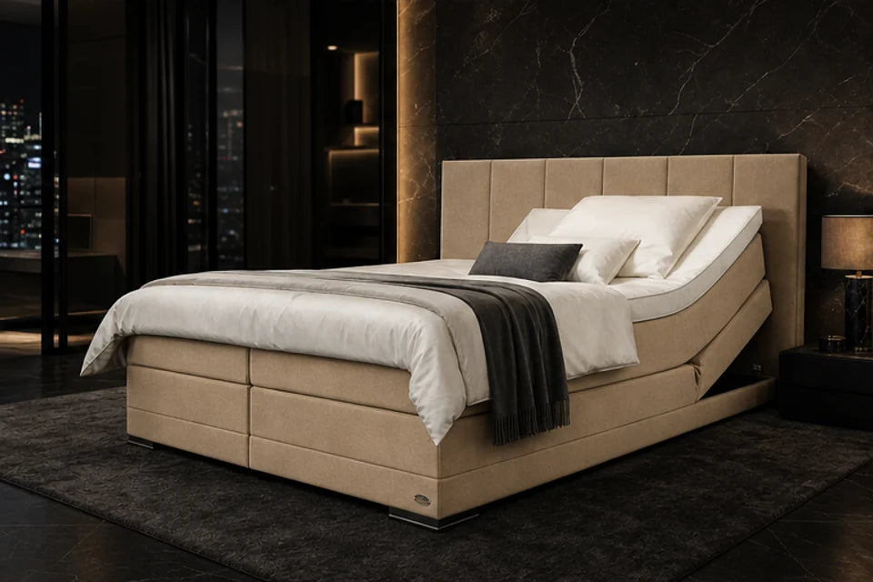 Ron Lion Boxspringbett Düsseldorf in Sand