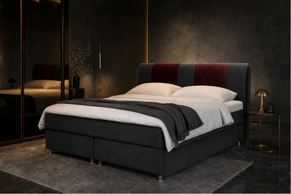 Ron Lion Boxspringbett Hagen in Graphit