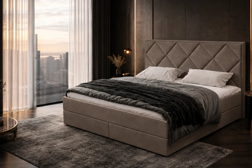 Ron Lion Boxspringbett New York in Greige