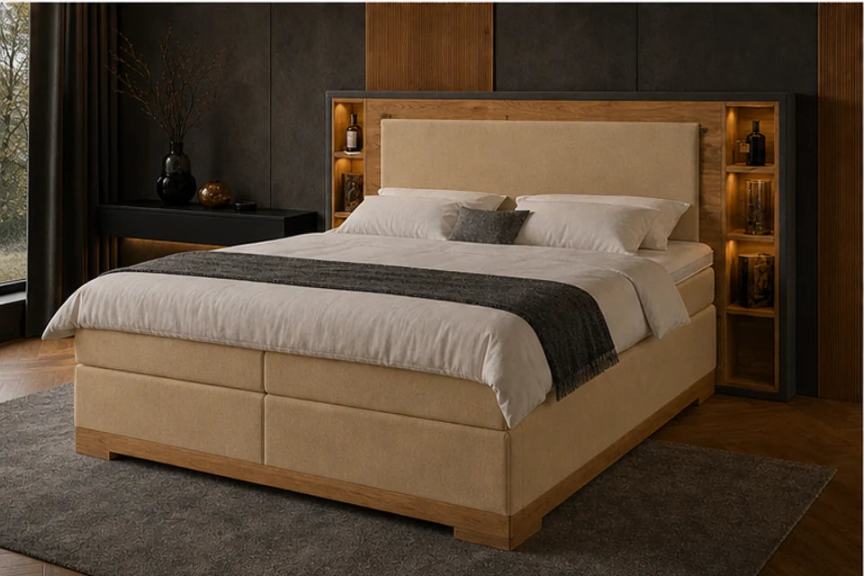Ron Lion Boxspringbett Oslo in Sand