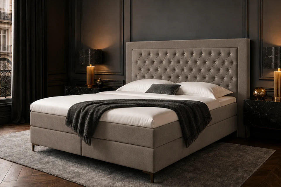 Ron Lion Boxspringbett Paris in Greige