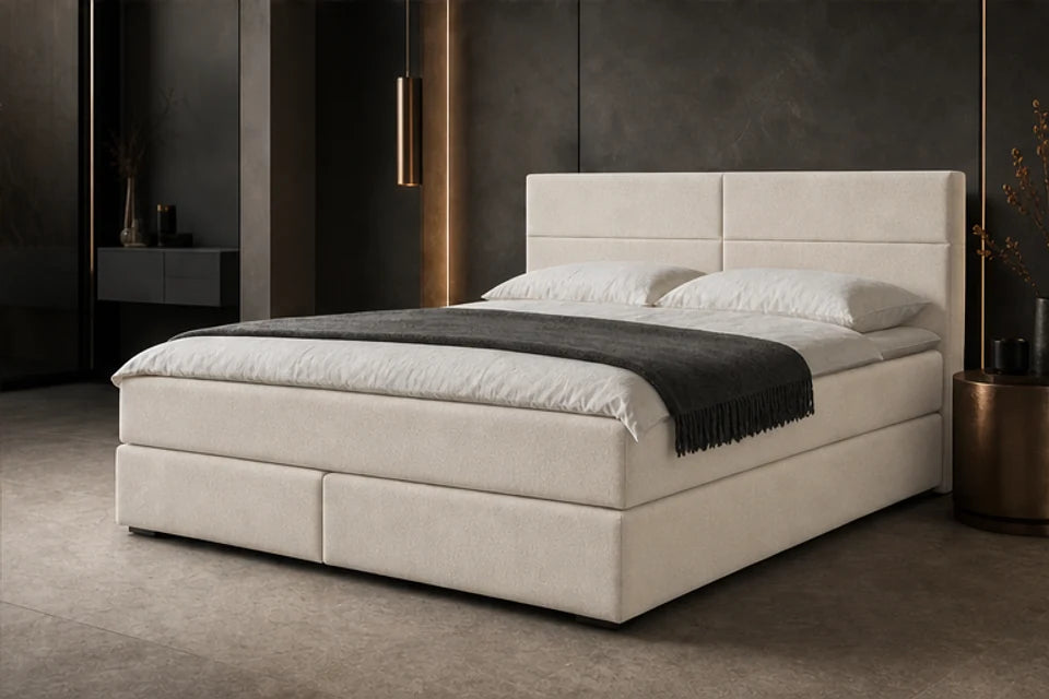 Ron Lion Boxspringbett Rom Four in Pearl
