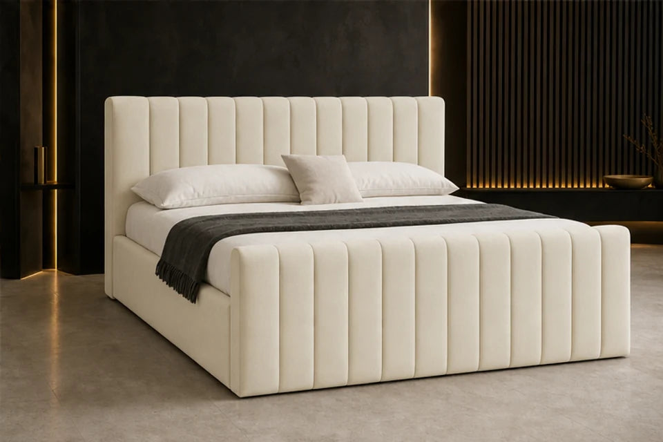 Ron Lion Boxspringbett Versailles mit Fußteil in Pearl