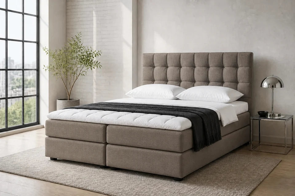 Ron Lion Boxspringbett Windsor in Greige