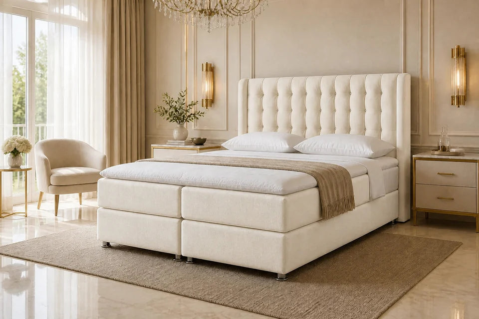 Ron Lion Boxspringbett Windsor in Pearl