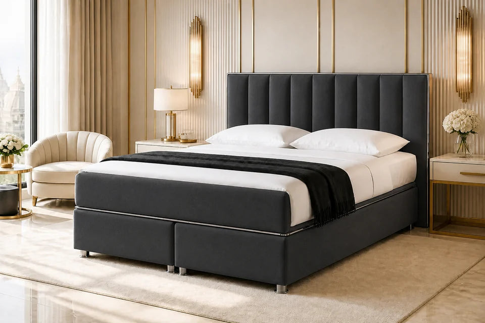 Ron Lion Boxspringbett Portofino in Royal Graphite