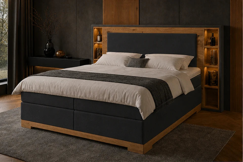 Ron Lion Boxspringbett Oslo in Graphit
