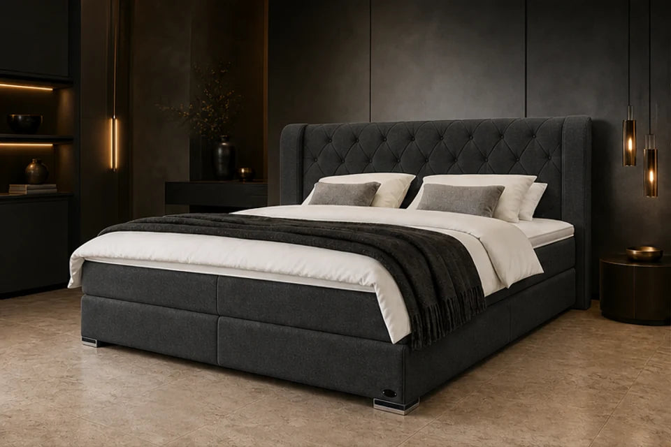 Ron Lion Boxspringbett Oxford I in Graphit