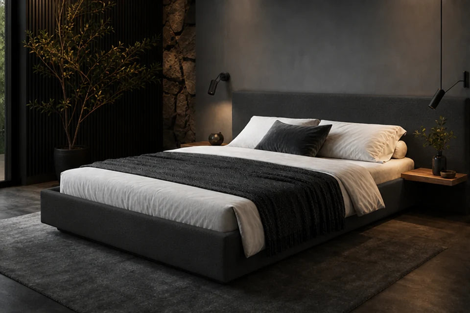 Ron Lion Boxspringbett Stockholm in Graphit