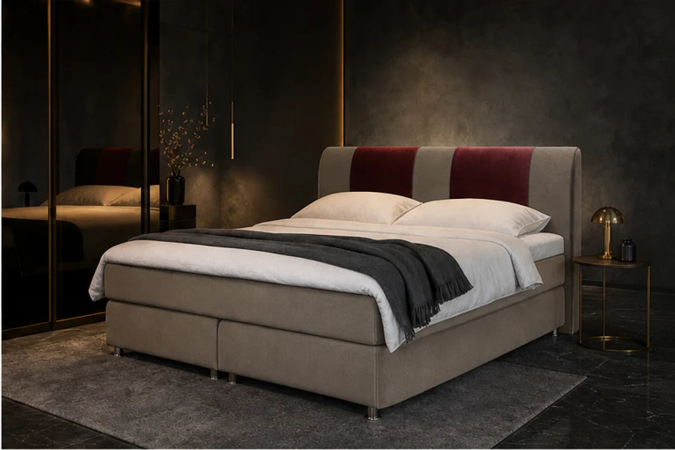 Ron Lion Boxspringbett Hagen in Greige