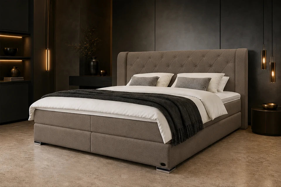 Ron Lion Boxspringbett Oxford I in Greige