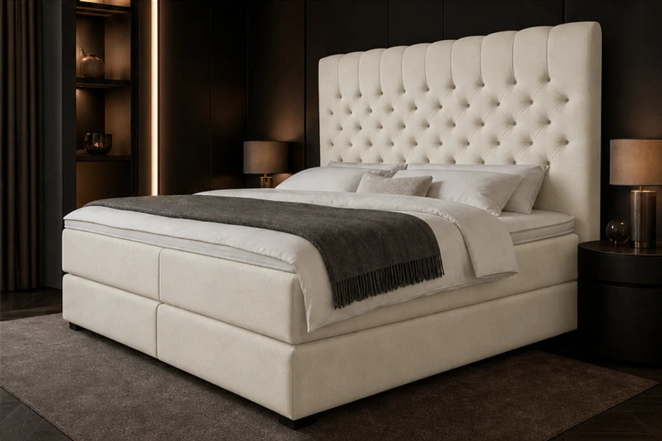Ron Lion Boxspringbett Savoy VIP in Pearl